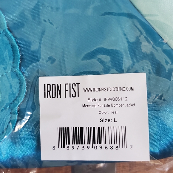 🧜‍♀Iron Fist Mermaid For Life Bomber Jacket🧜‍♀️ - Picture 12 of 16